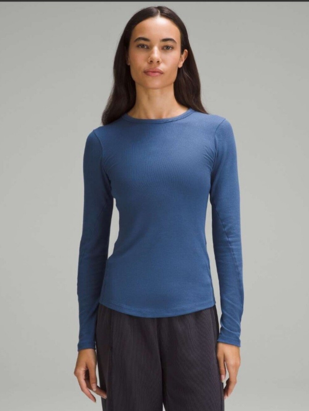 Lululemon Hold Tight Long-Sleeve Shirt💙Muted Indigo/Slate Blue